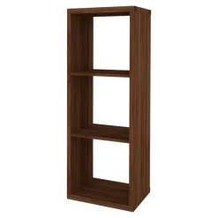 Étagère modulable 3 cubes GoodHome Mixxit effet noyer