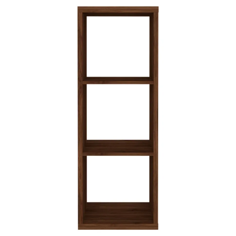Étagère modulable 3 cubes GoodHome Mixxit effet noyer