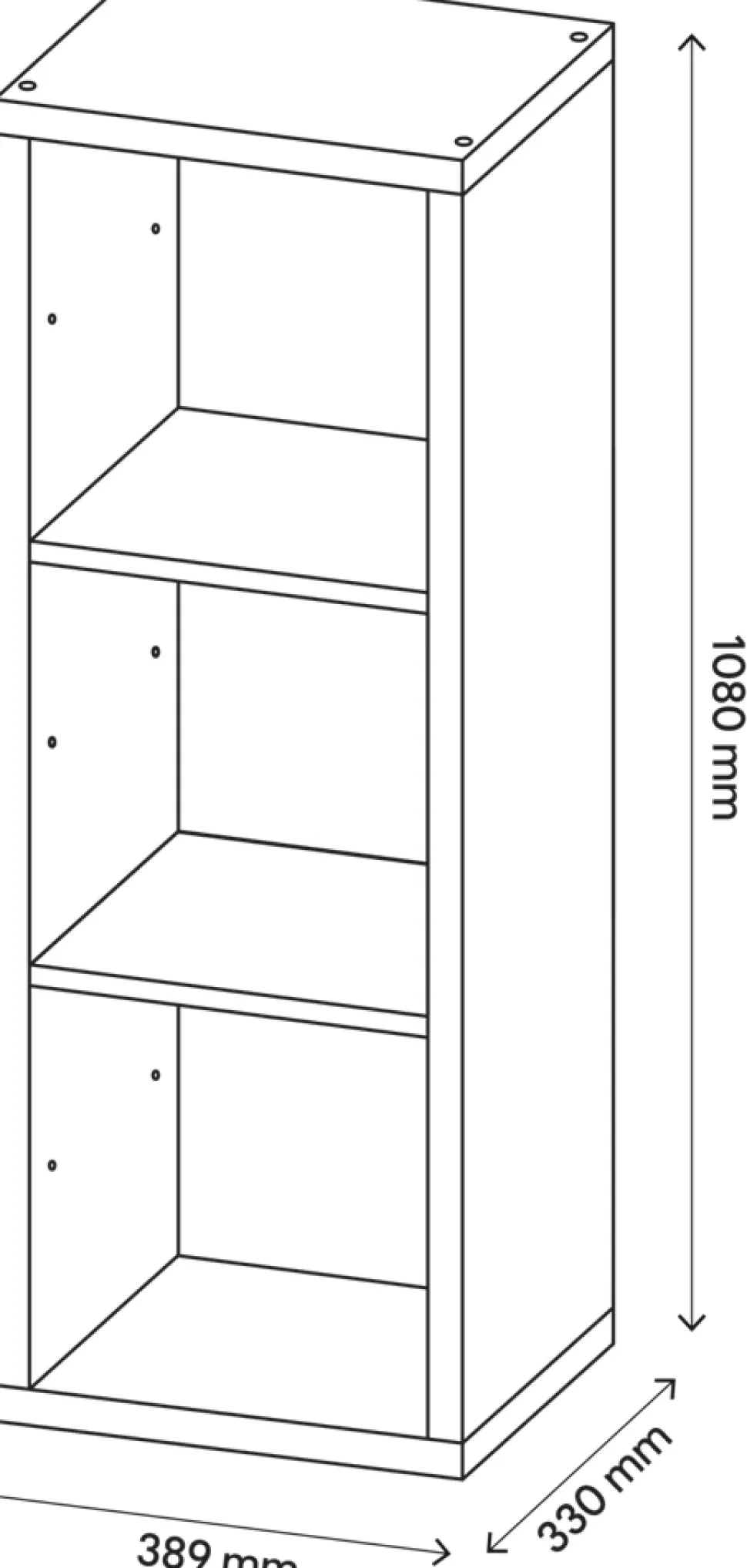 Étagère modulable 3 cubes GoodHome Mixxit effet noyer