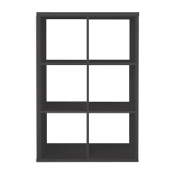 Étagère modulable 6 cubes GoodHome Mixxit anthracite l. 73,5cm x H. 108cm