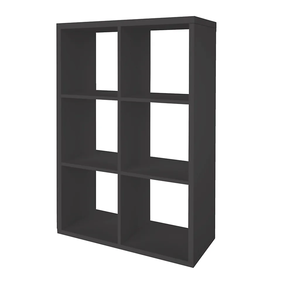 Étagère modulable 6 cubes GoodHome Mixxit anthracite l. 73,5cm x H. 108cm