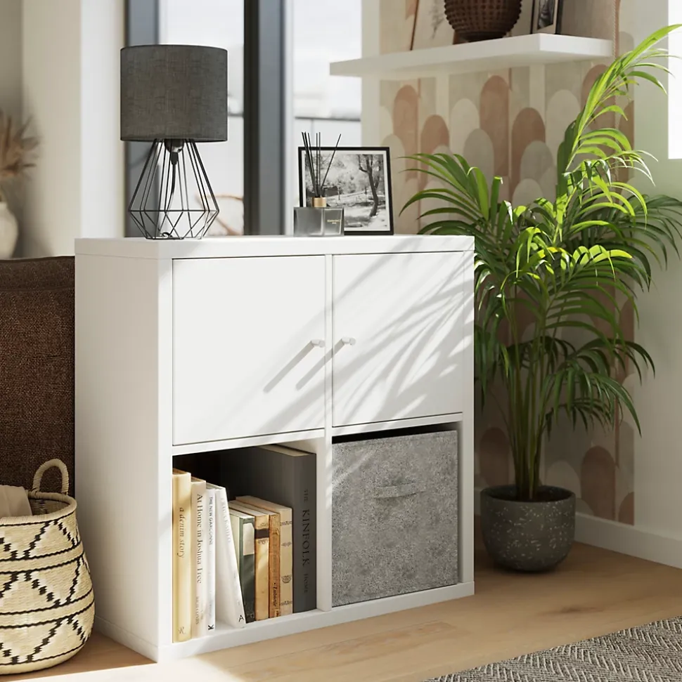 Étagère modulable 4 cubes GoodHome Mixxit blanc l. 73,5cm x H. 73,4cm