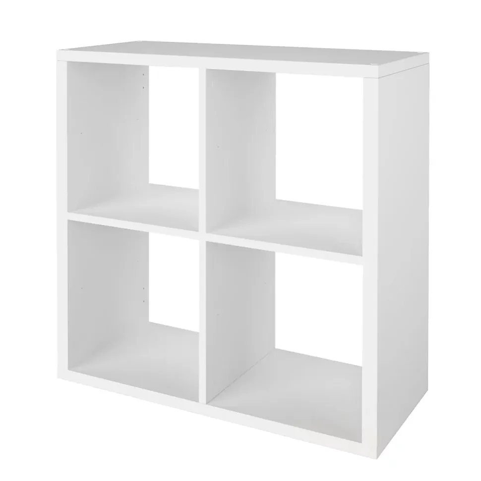 Étagère modulable 4 cubes GoodHome Mixxit blanc l. 73,5cm x H. 73,4cm