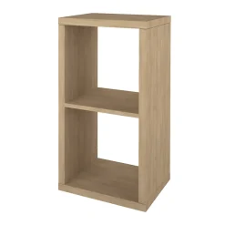 Étagère modulable 2 cubes GoodHome Mixxit effet chêne H. 73,5cm x l. 38,8cm