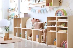 Étagère modulaire Dinamic avec 3 cubes en pin massif 105,4x36,2x33cm