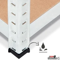 Étagère métal rangement charges lourdes - max 960 kg -12 plateaux - L.210 x P. 30 x H.150 cm