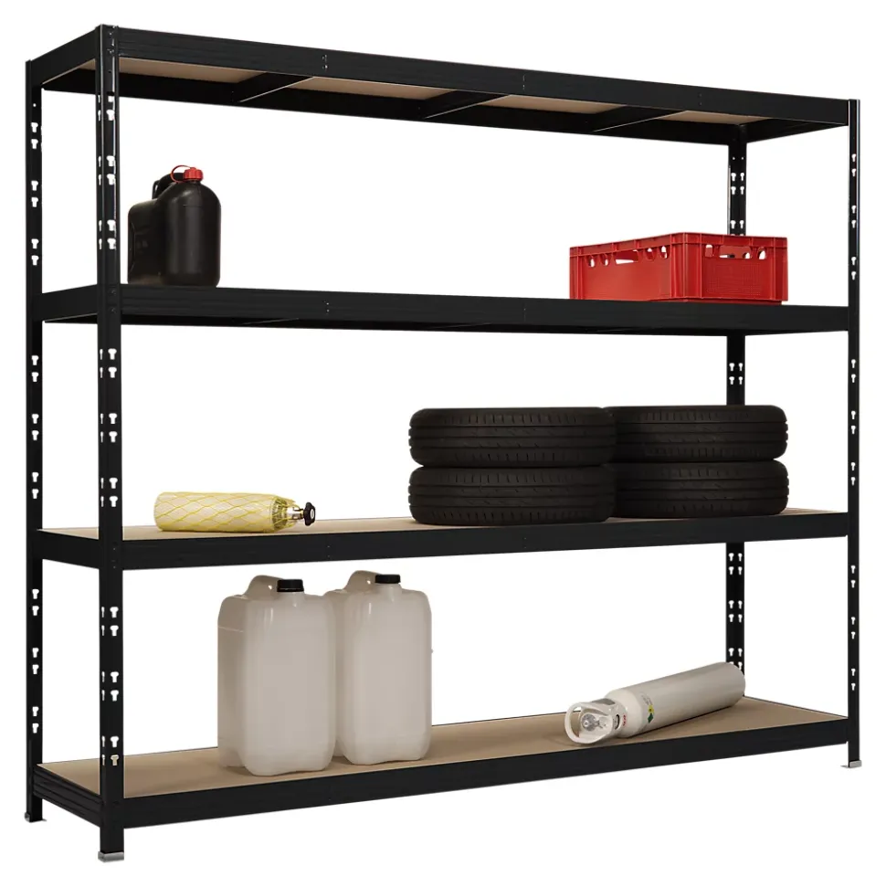 Étagère métal XXL 4 tablettes l.237 x H.200 x P.60 cm
