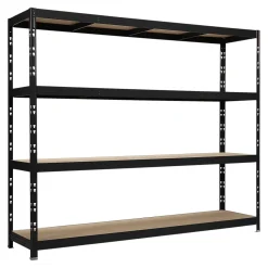 Étagère métal XXL 4 tablettes l.237 x H.200 x P.60 cm