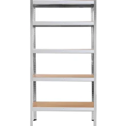 Étagère métallique, étagère de garage, étagère de cave, 90 x 180 x 30 cm, 5 étagères