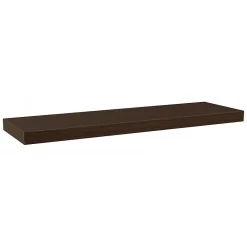 Étagère murale alvéolée en bois, wengé, 80x25x5 cm - Minerva