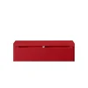 Étagère murale avec tiroir, table de chevet suspendue, rouge, 45x13,4x20 cm - Legolo