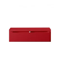 Étagère murale avec tiroir, table de chevet suspendue, rouge, 45x13,4x20 cm - Legolo