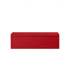 Étagère murale avec tiroir, table de chevet suspendue, rouge, 45x13,4x20 cm - Legolo