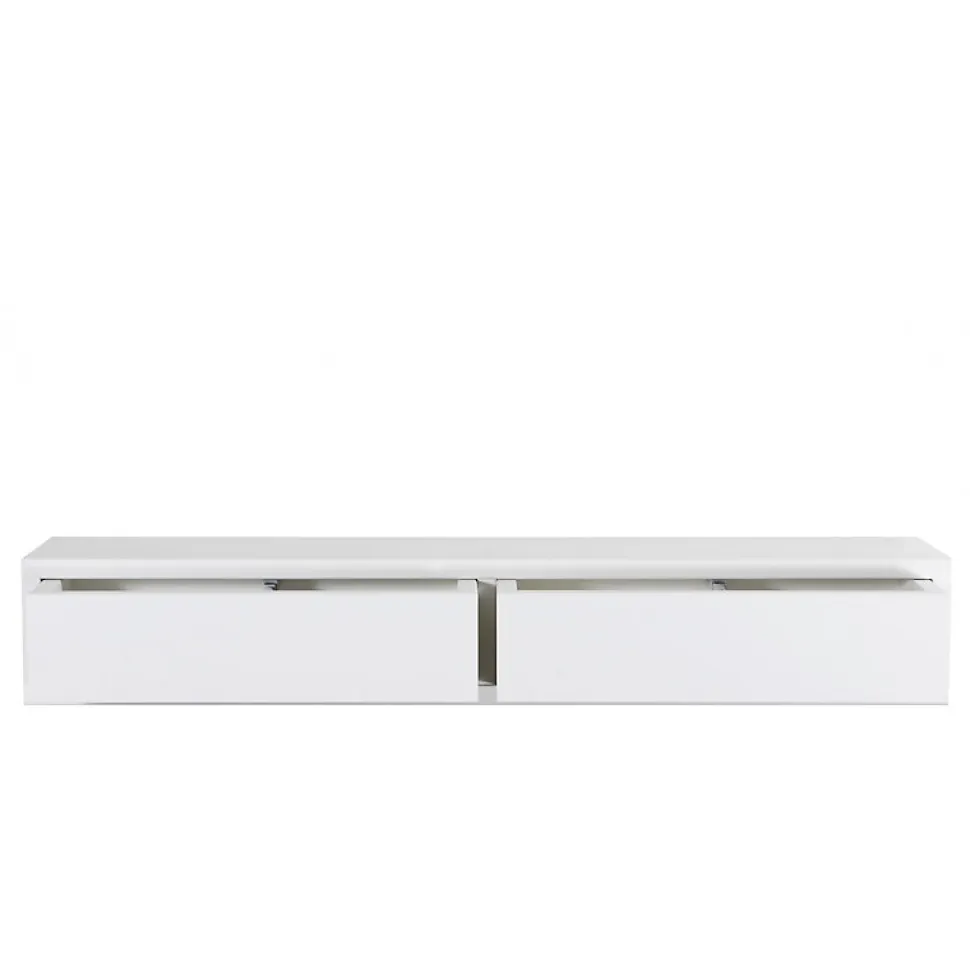 Étagère murale avec tiroir, table de chevet suspendue, étagère murale, blanche, 88,2 x 13,4 x 20 cm - Domino