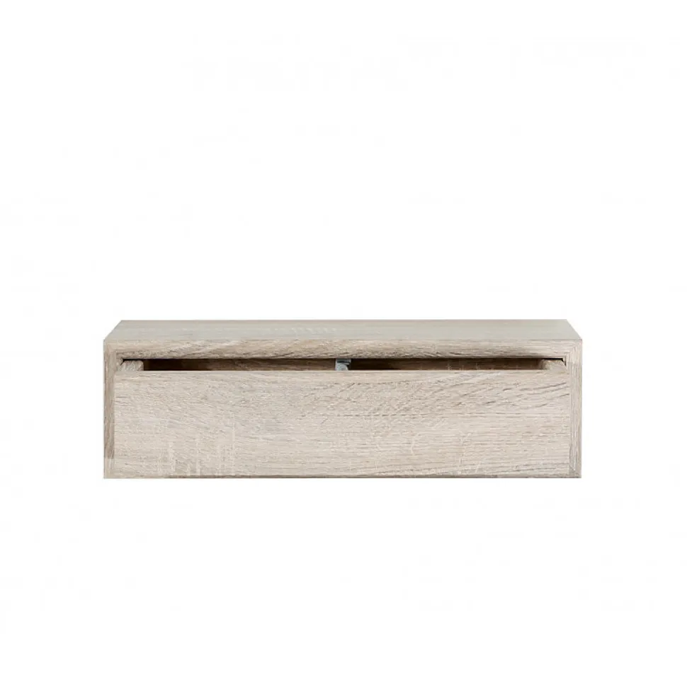 Étagère murale avec tiroir, table de chevet suspendue, chêne Sagerau, 45 x 13,4 x 20 cm - Legolo