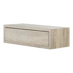 Étagère murale avec tiroir, table de chevet suspendue, chêne Sagerau, 45 x 13,4 x 20 cm - Legolo