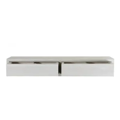 Étagère murale avec tiroir, table de chevet suspendue, chêne blanchi, 88,2x13,4x23,7 cm - Domino Maxi