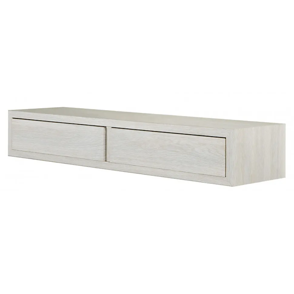 Étagère murale avec tiroir, table de chevet suspendue, chêne blanchi, 88,2x13,4x23,7 cm - Domino Maxi