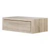 Étagère murale avec tiroir, table de chevet suspendue, étagère murale, chêne Sagerau, 45x14,3x23,7 cm - Legolo Maxi