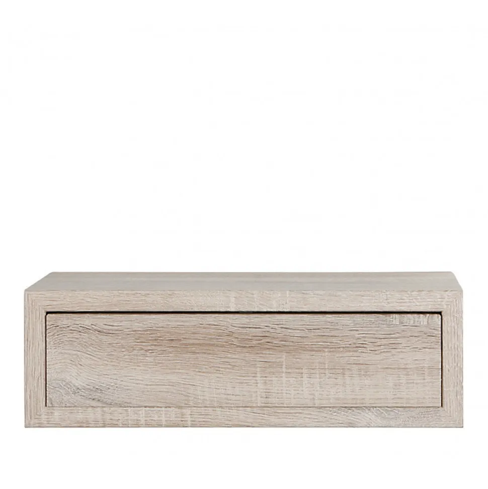 Étagère murale avec tiroir, table de chevet suspendue, étagère murale, chêne Sagerau, 45x14,3x23,7 cm - Legolo Maxi