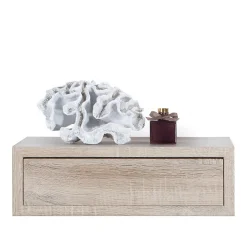 Étagère murale avec tiroir, table de chevet suspendue, étagère murale, chêne Sagerau, 45x14,3x23,7 cm - Legolo Maxi