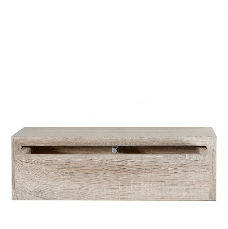 Étagère murale avec tiroir, table de chevet suspendue, étagère murale, chêne Sagerau, 45x14,3x23,7 cm - Legolo Maxi