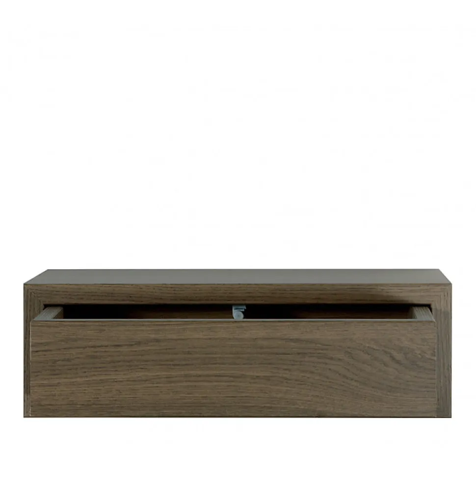 Étagère murale avec tiroir, table de chevet suspendue, chêne tabac, 45x14,3x23,7 cm - Legolo Maxi