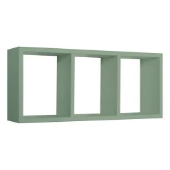 Étagère murale, bibliothèque flottante, étagère murale, vert aigue-marine, 70x30x15,5 cm - Tristano