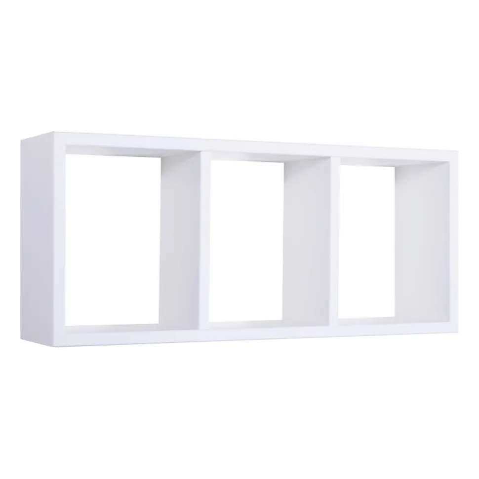 Étagère murale, bibliothèque flottante, étagère murale, blanche, 70 x 30 x 15,5 cm - Tristano