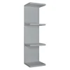 Étagère murale, bibliothèque flottante, étagère murale, gris pierre, 25,5x93x23,7 cm - Petite bibliothèque