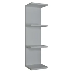 Étagère murale, bibliothèque flottante, étagère murale, gris pierre, 25,5x93x23,7 cm - Petite bibliothèque