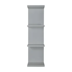 Étagère murale, bibliothèque flottante, étagère murale, gris pierre, 25,5x93x23,7 cm - Petite bibliothèque
