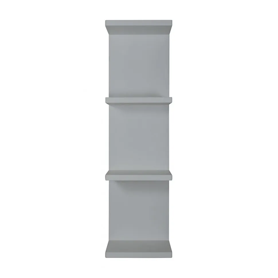 Étagère murale, bibliothèque flottante, étagère murale, gris pierre, 25,5x93x23,7 cm - Petite bibliothèque