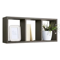 Étagère murale, bibliothèque flottante, étagère murale, chêne foncé, 70x30x15,5 cm - Tristano