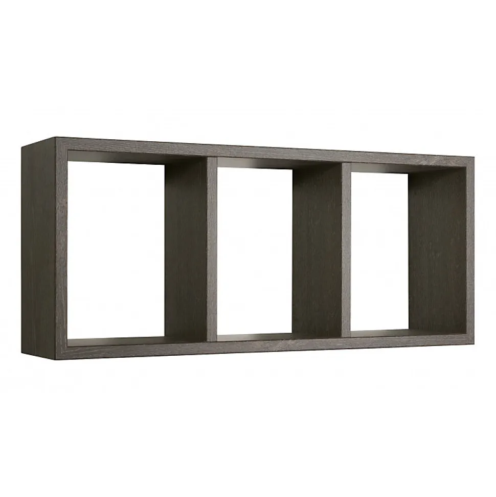 Étagère murale, bibliothèque flottante, étagère murale, chêne foncé, 70x30x15,5 cm - Tristano