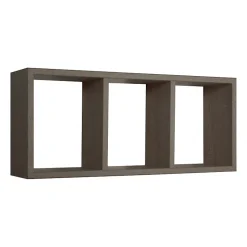 Étagère murale, bibliothèque flottante, noyer scié, 70x30x15,5 cm - Tristano