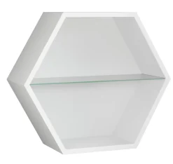 Étagère murale blanc Edge L.44 x H.51 x P.19 cm Format