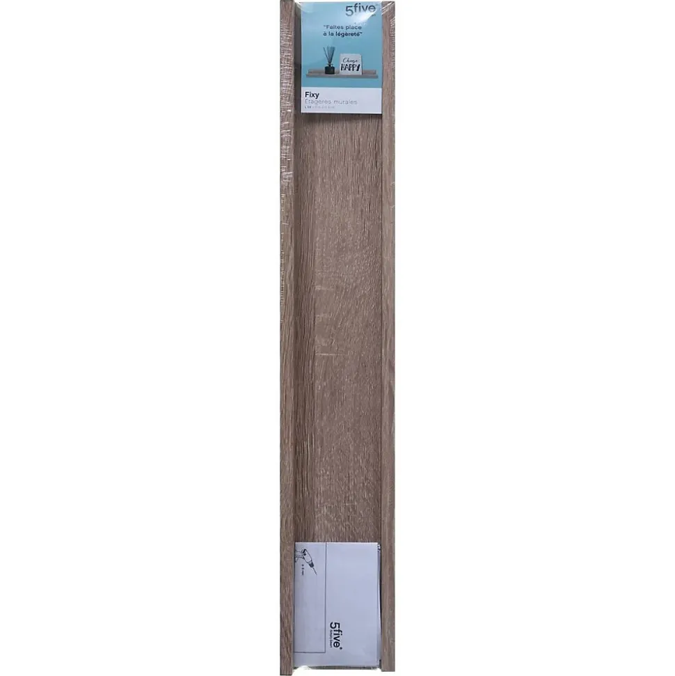Étagère murale 58cm - Effet chêne naturel Fixy - 5Five