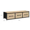 Étagère murale console d'entrée UTAH 3 tiroirs design industriel