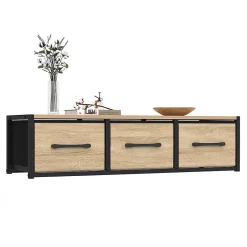 Étagère murale console d'entrée UTAH 3 tiroirs design industriel