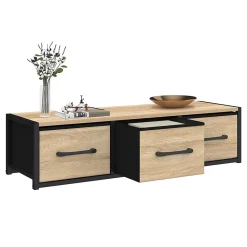 Étagère murale console d'entrée UTAH 3 tiroirs design industriel