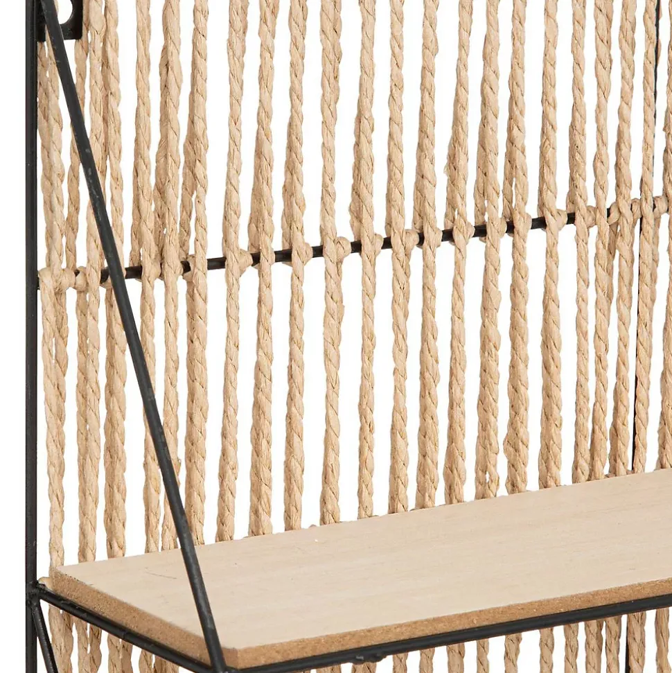 Étagère murale Cosy - corde et métal - 48x40 cm - Atmosphera