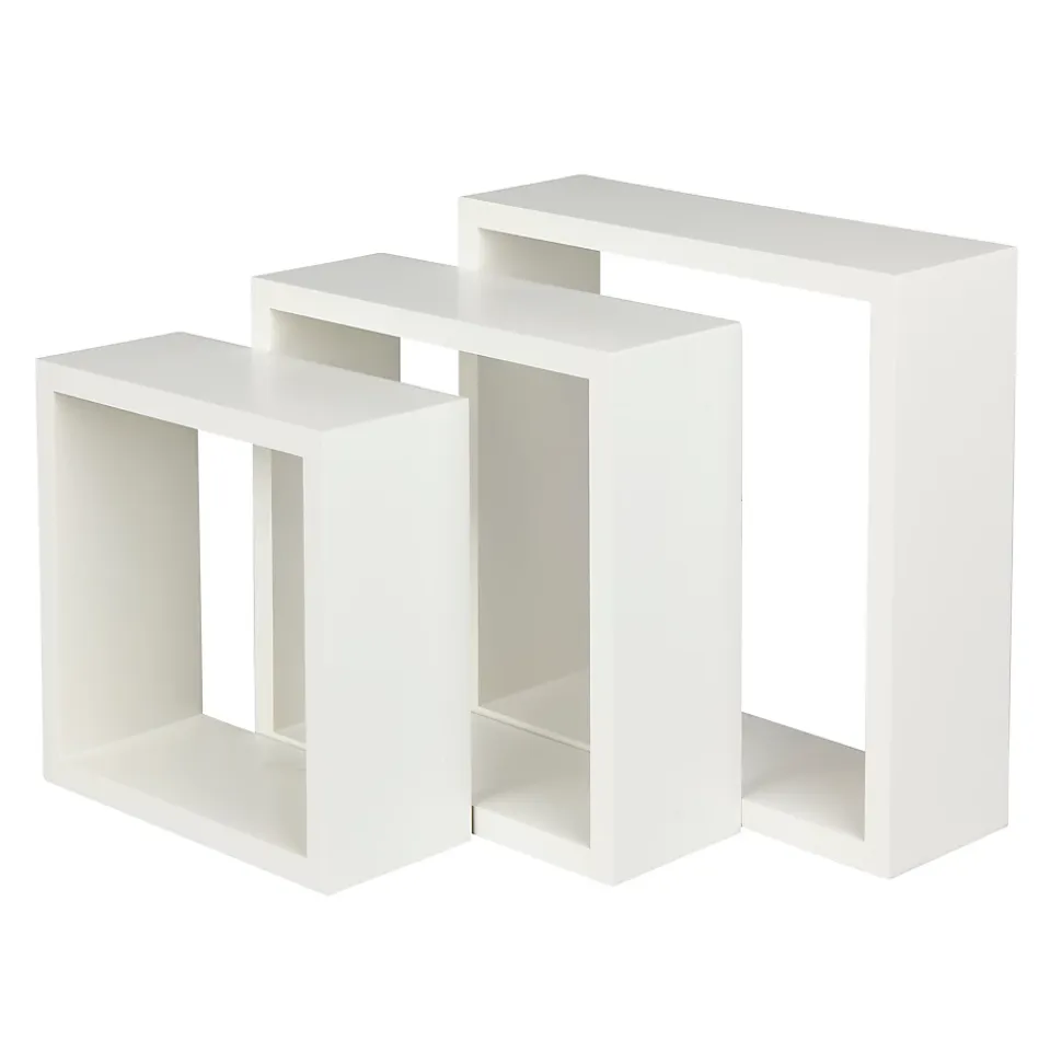 Étagère murale cube modulable Rigga Form, blanc vendue par 3 pièces