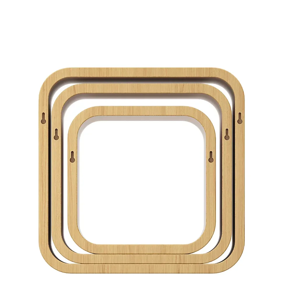 Étagère murale cube modulable Cusko Form, bois effet chêne vendue par 3 pièces
