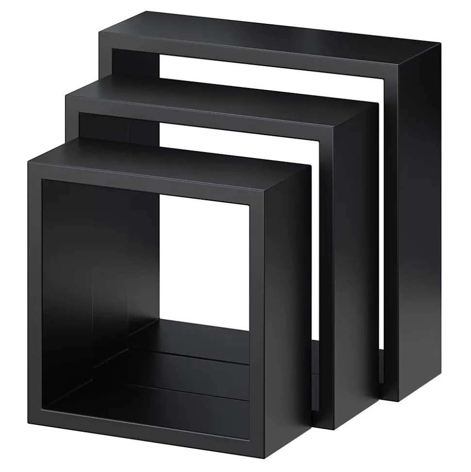 Étagère murale cube modulable Rigga Form, noir vendue par 3 pièces