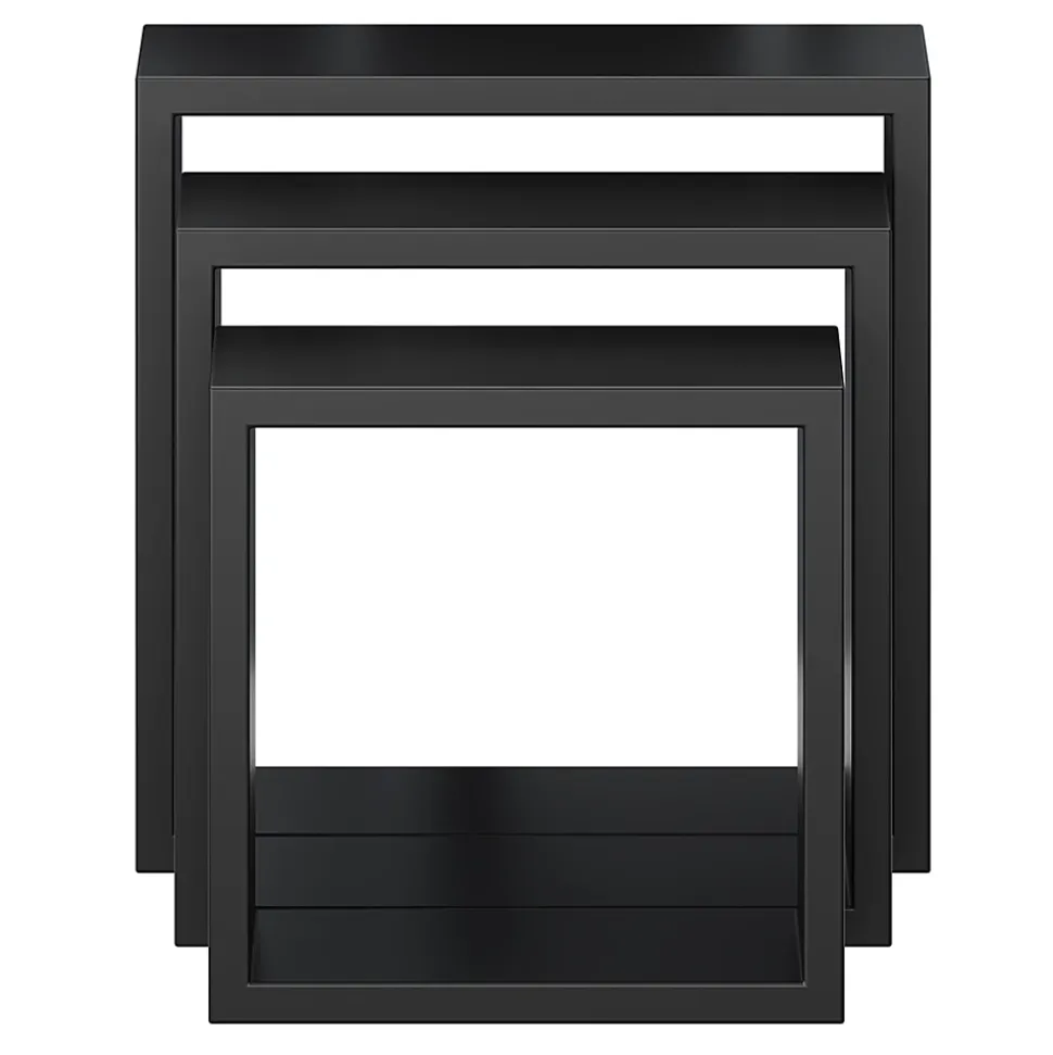 Étagère murale cube modulable Rigga Form, noir vendue par 3 pièces