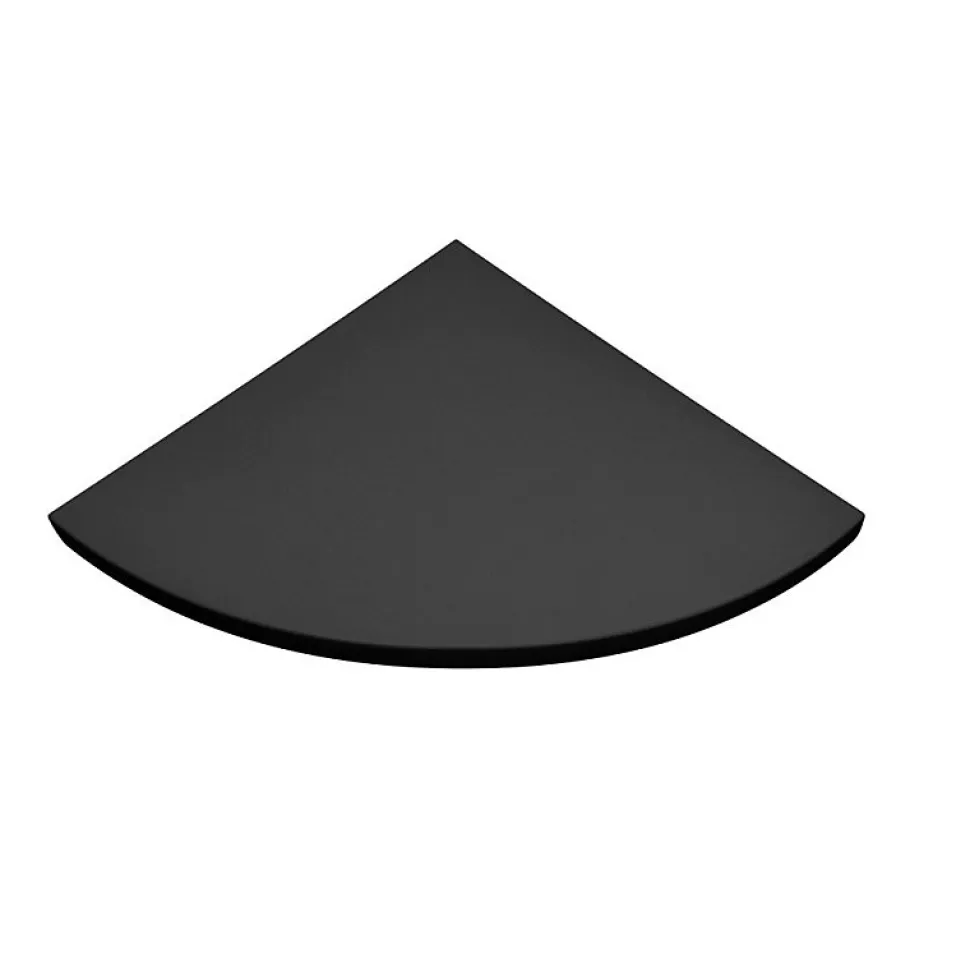 Étagère murale d'angle, noire, 25x25x1,8 cm