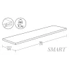 Étagère murale en bois, couleur cerisier, 96x23,7x2,3 cm - Smart