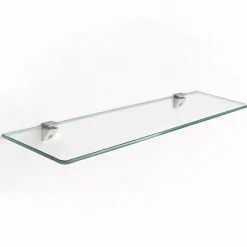 Étagère Murale en Verre Tulup 45x13 cm Pour Cuisine 6mm Avec Supports