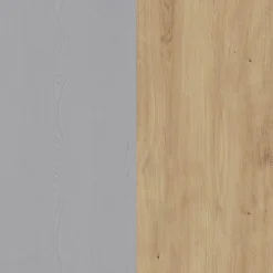Étagère murale L160 cm revêtement décor chêne et gris clair - ANTIBES